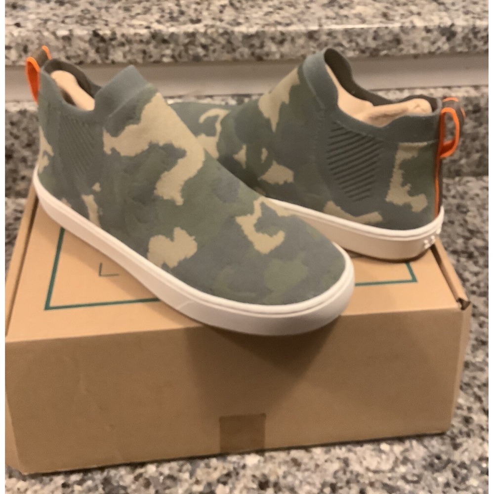 LL Bean Womens Eco Bay Knit Sneaker Chelsea Deep Moss Camo Size 6m Comfort New